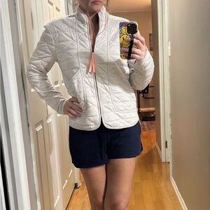 Avalanche White Puffer Jacket Lightweight Hip-Length